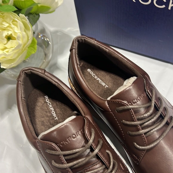 NIB - Rockport Men’s Kevan Oxfords Shoes, Brown CJ1574 - Size 8.5 - Picture 9 of 12